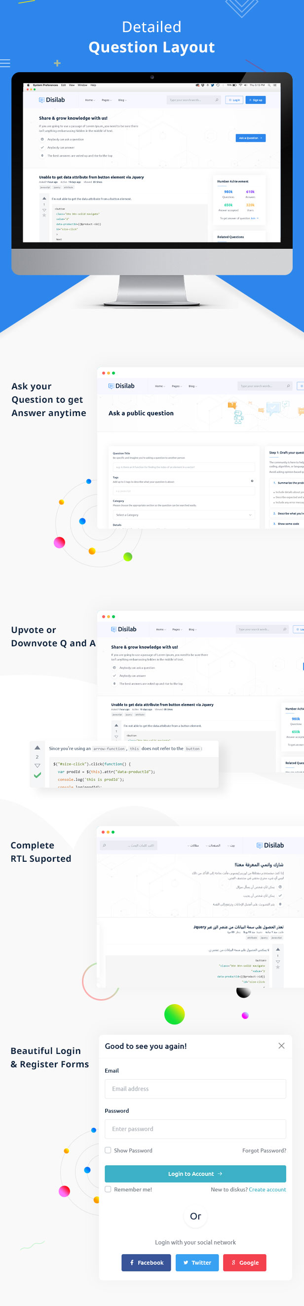 Disilab - Social Questions and Answers HTML5 Template