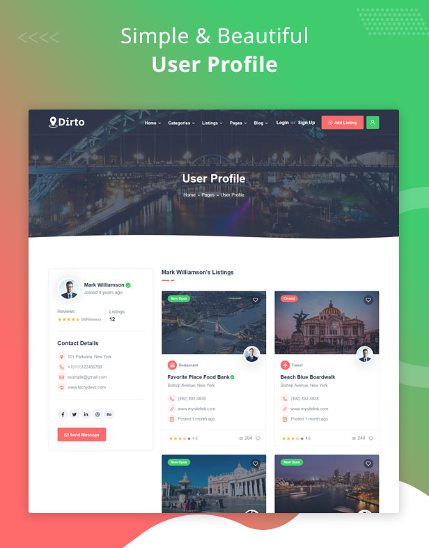 Dirto - Classified Directory & Listing React Template - 3