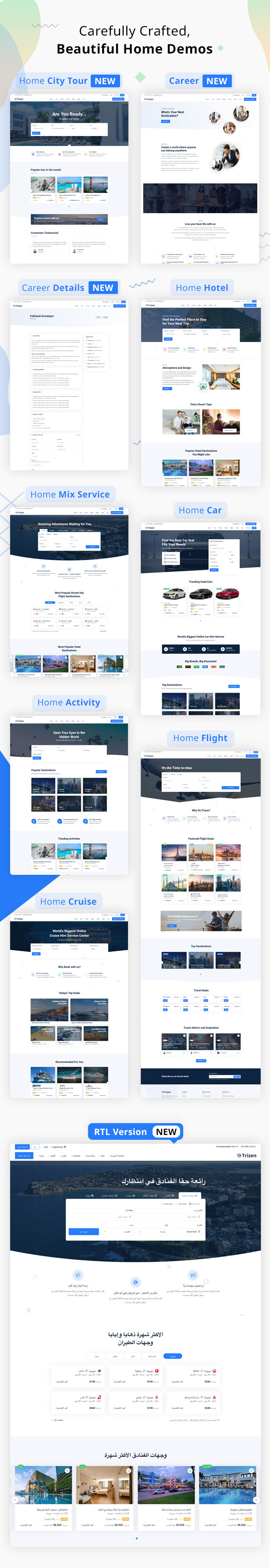 Trizen - Travel Hotel Booking HTML5 Template with Dashboard - 3