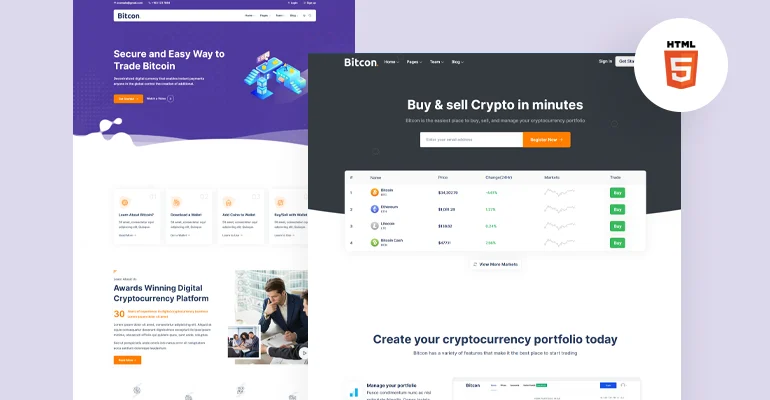 Bitcon website preview